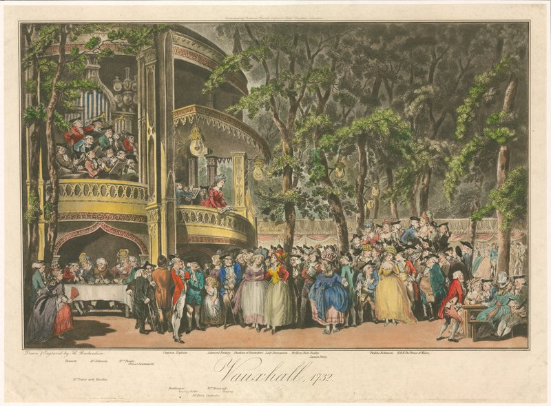 Vauxhall, 1732 de Thomas Rowlandson