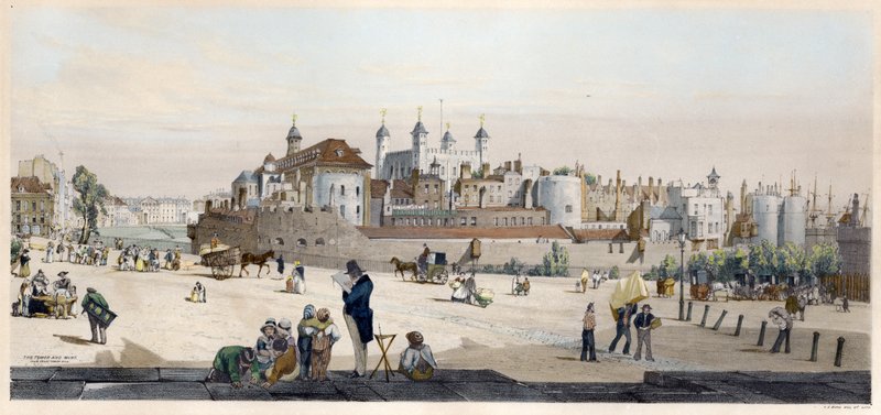 Torre de Londres y Casa de la Moneda desde Great Tower Hill de Thomas Shotter Boys