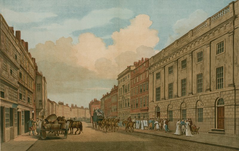 Casa ocupada por la Compañía de las Indias Orientales, Leadenhall Street, Londres, renovada en 1726 de Thomas Snr. Malton