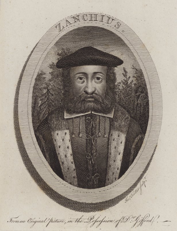 Girolamo Zanchi, clérigo de la Reforma Protestante italiana (grabado) de Thomas Trotter