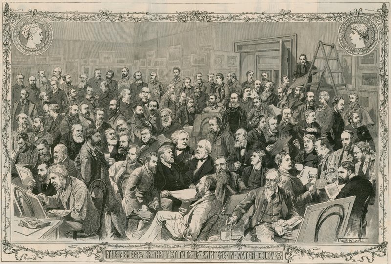 Los miembros del Instituto de Acuarelistas (grabado) de Thomas Walter Wilson