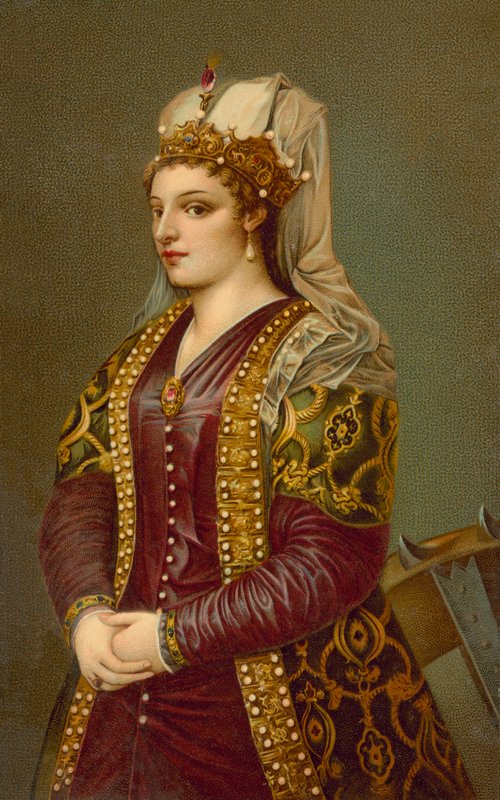 Retrato de Caterina Cornaro de Tiziano Vecelli