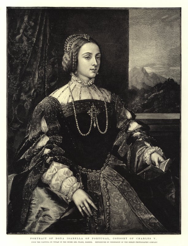 Retrato de Doña Isabel de Portugal, consorte de Carlos V de Tiziano Vecelli