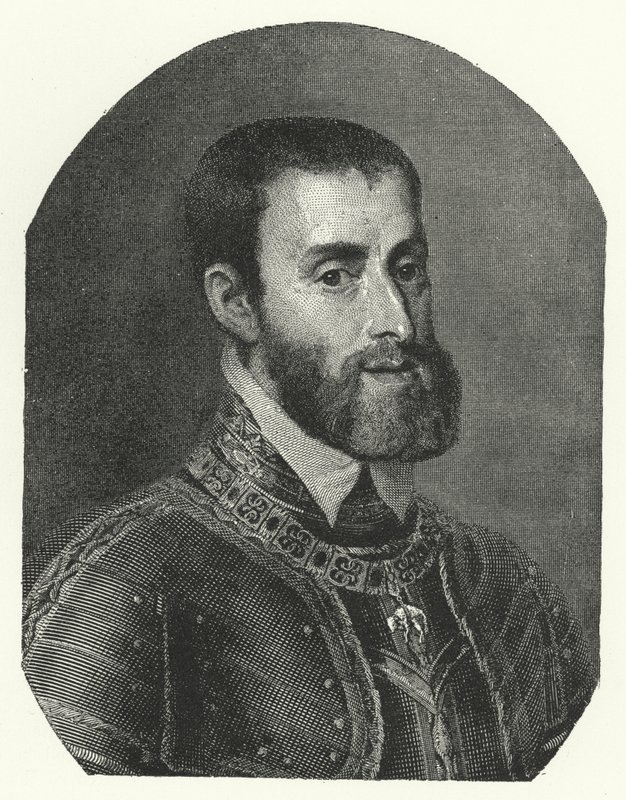 Carlos V, Emperador del Sacro Imperio Romano (grabado) de Titian (c.1488 1576) (after)