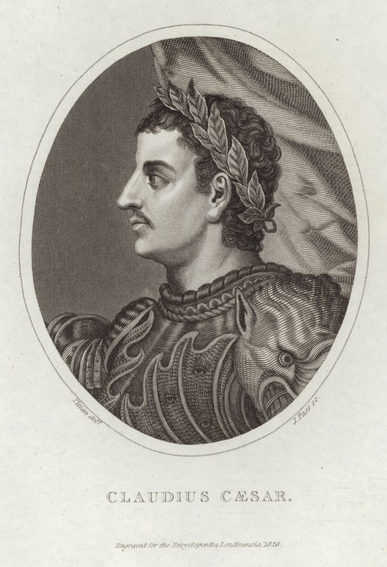 Retrato de Claudio César de Tiziano Vecelli