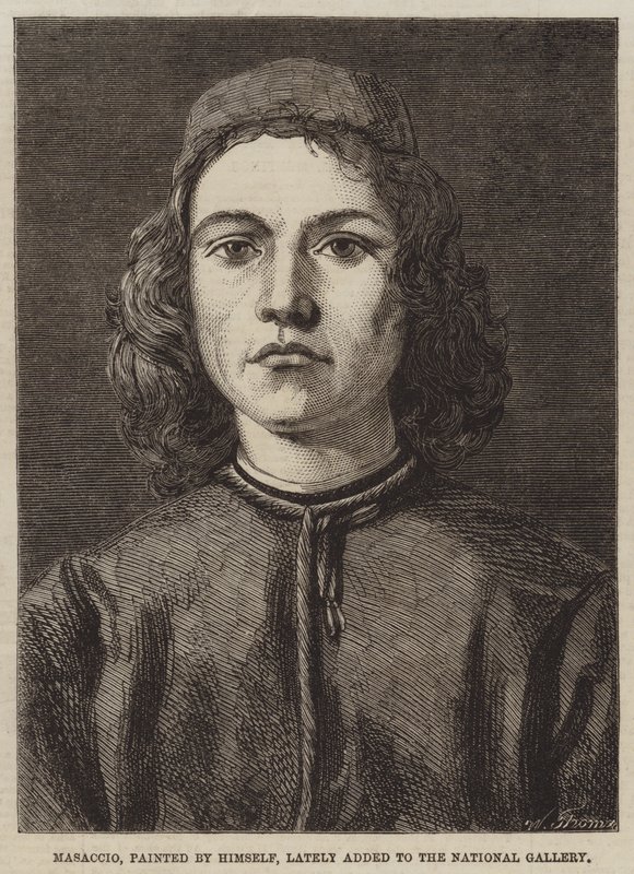 Masaccio, pintado por él mismo, recientemente añadido a la Galería Nacional de Tommaso Masaccio