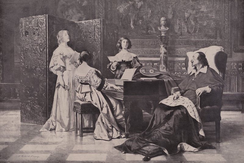Las sobrinas del cardenal Mazarin de Tony after Robert Fleury
