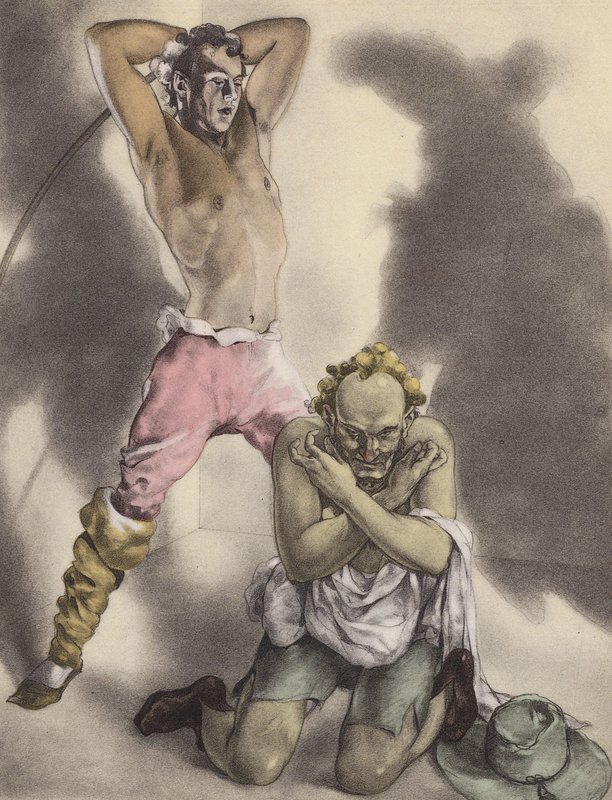 Ilustración de Brunelleschi para Contes et Nouvelles de La Fontaine (litografía en color) de Umberto (after) Brunelleschi
