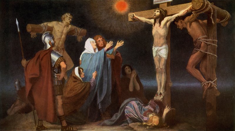 Jesús muere en la cruz de Unbekannt Unbekannt