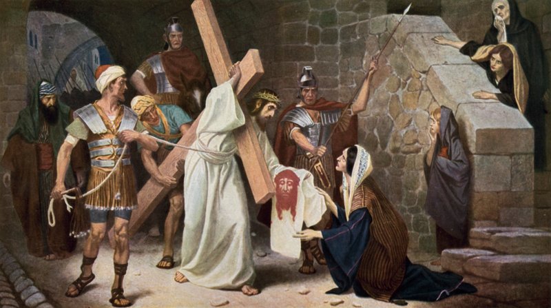 Verónica limpia el rostro de Jesús de Unbekannt Unbekannt