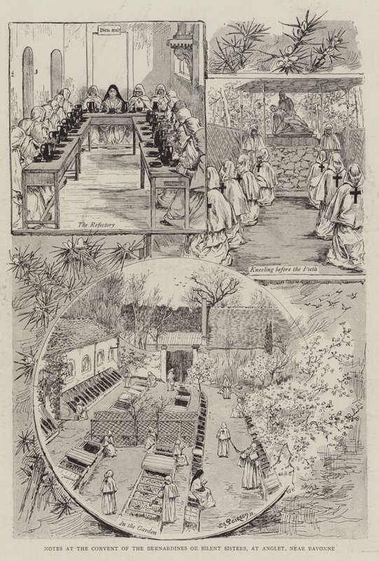 Notas en el Convento de las Bernardinas o Hermanas Silenciosas, en Anglet, cerca de Bayona de Victor Armand Poirson