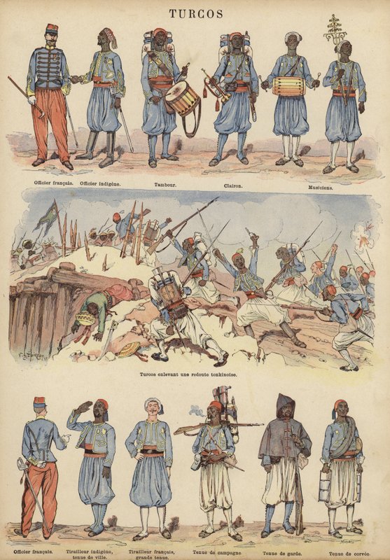 Turcos, soldados coloniales del ejército francés de Victor Armand Poirson