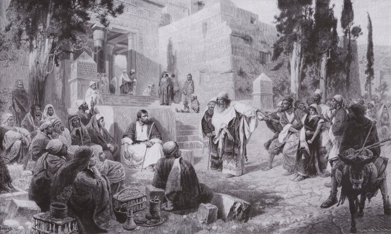 Jesús y la mujer sorprendida en adulterio de Vasilij Dmitrievich Polenov