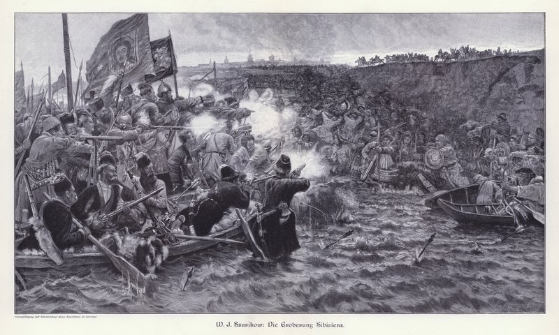La conquista de Siberia por Yermak Timofeyevich de Vasilij Ivanovic Surikov