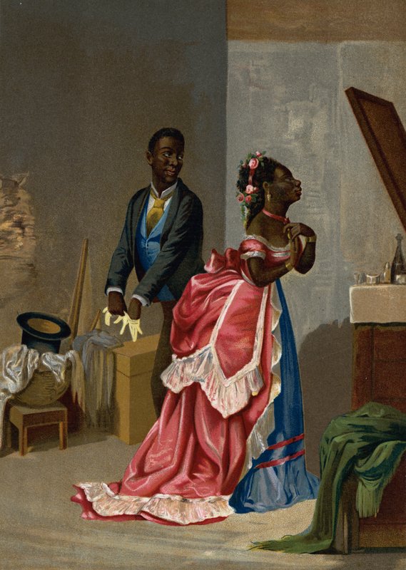 Cubanos Negros Vistiéndose para Ir al Baile de Victor Patricio Landaluce