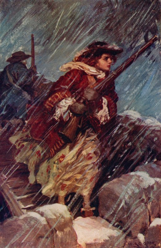 Madeleine De Vercheres, una heroína de Canadá (litografía en color) de W.R.S. (after) Stott