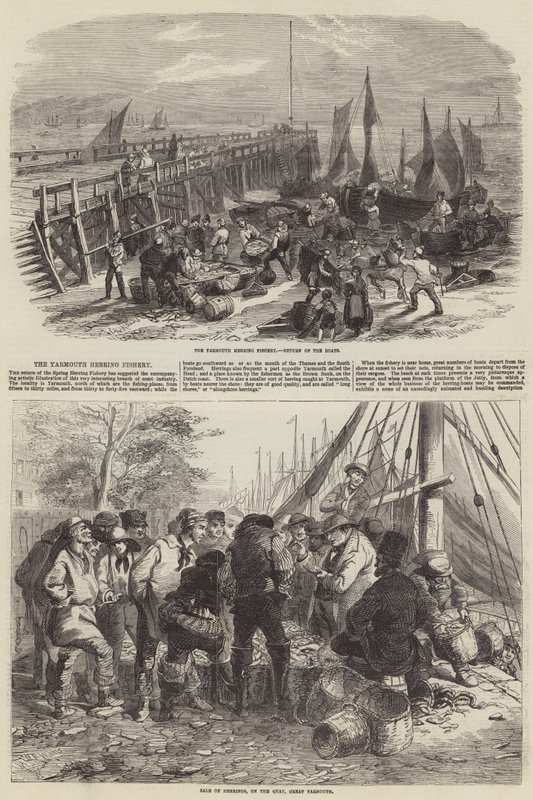 La pesca de arenques en Yarmouth de W. R. Woods
