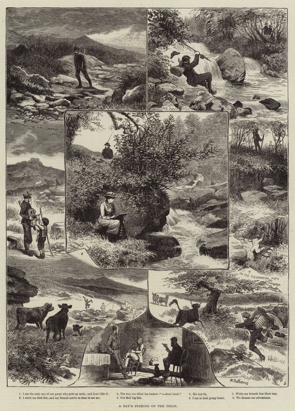 Un día de pesca en el Teign de Walter Bothams