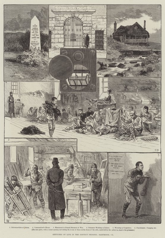 Bocetos de la vida en las prisiones de convictos, Dartmoor de Walter Bothams