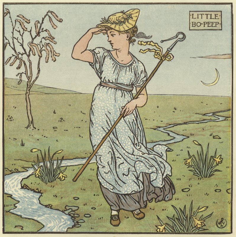 La pequeña Bo Peep de Walter Crane