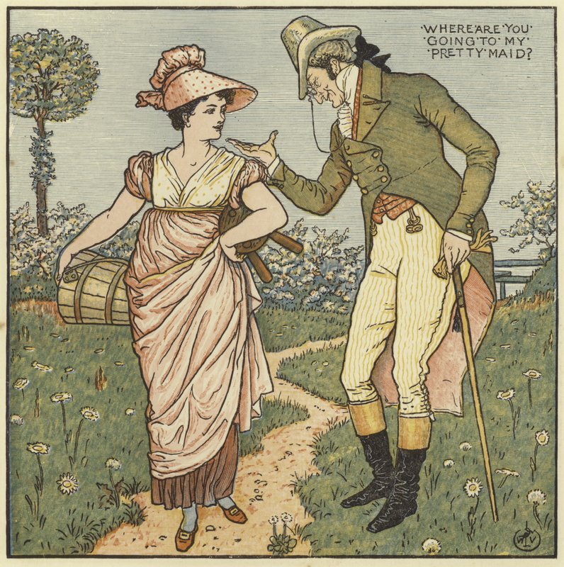 ¿A dónde vas, mi linda doncella? de Walter Crane