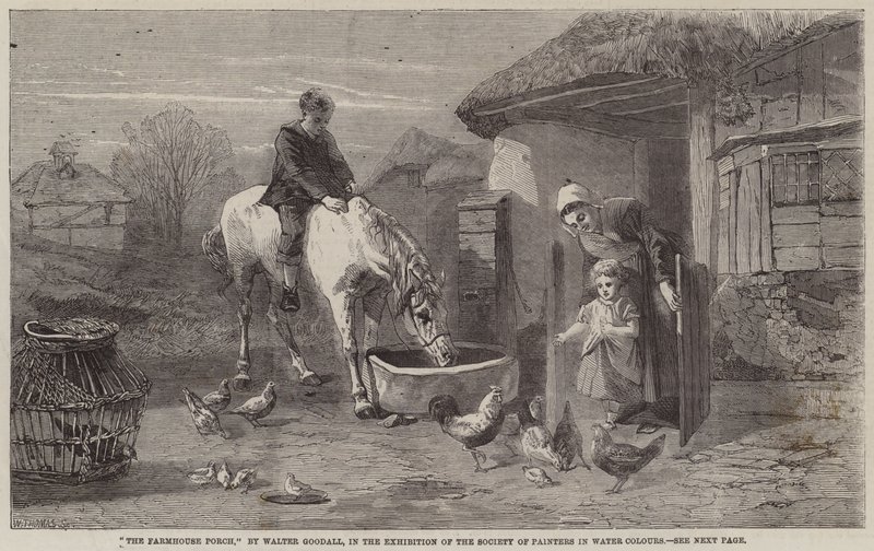 El porche de la granja de Walter Goodall