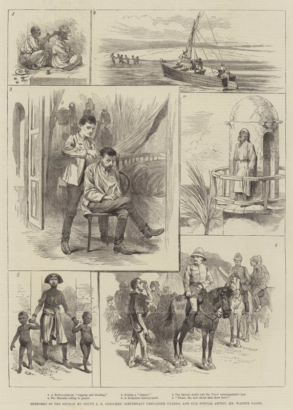 Bocetos en el Sudán de Walter Paget
