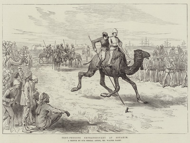 Tent-Pegging Extraordinario en Souakim de Walter Paget