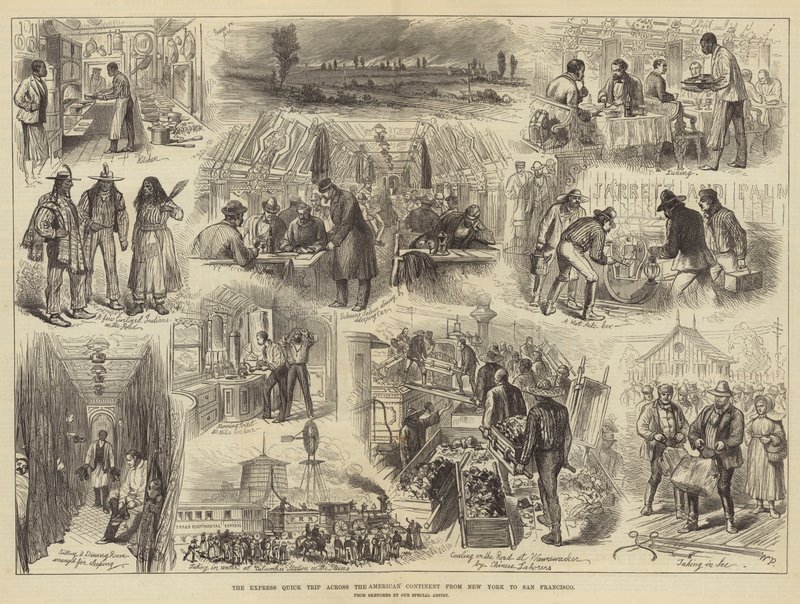 El Viaje Rápido del Expreso a través del Continente Americano de Nueva York a San Francisco de Walter Paget