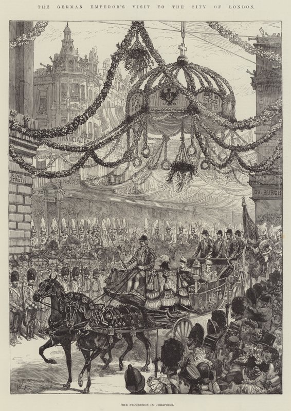 La Visita del Emperador Alemán a la Ciudad de Londres de Walter Paget