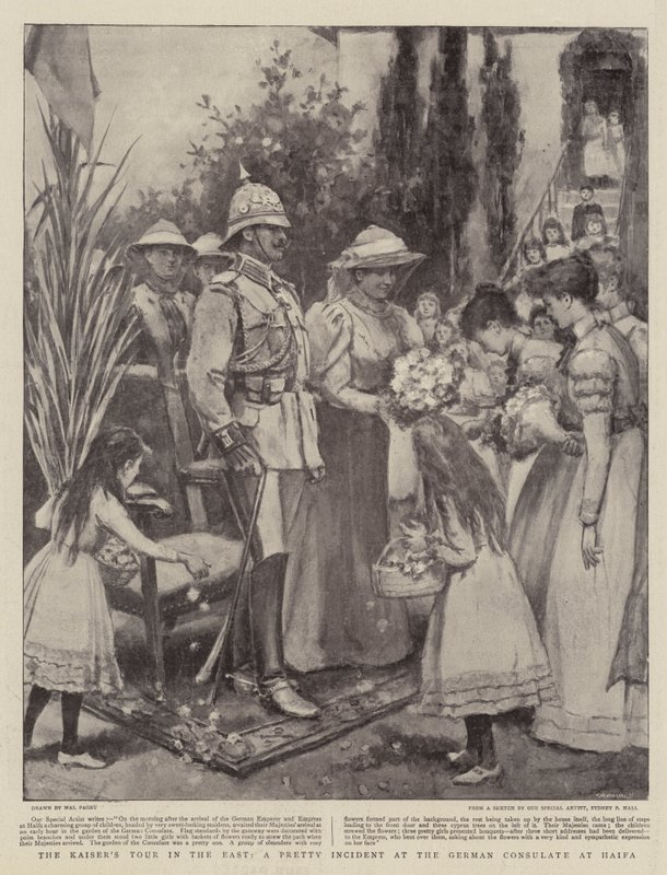 El tour del Kaiser en el Este, un bonito incidente en el Consulado Alemán en Haifa de Walter Stanley Paget