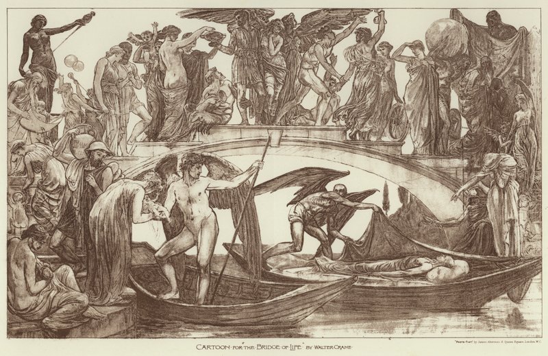 Caricatura para "El Puente de la Vida" de Walter (after) Crane