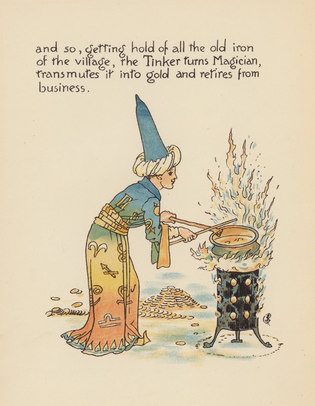 Ilustración de Leyendas para Lionel de Walter Crane (litografía en color) de Walter (after) Crane