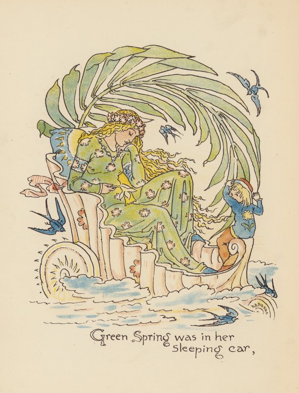 Ilustración de Leyendas para Lionel de Walter Crane (litografía en color) de Walter (after) Crane