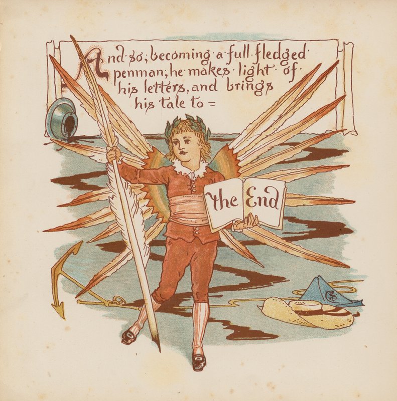 Ilustración para Pothooks and Perseverance de Walter Crane (litografía en color) de Walter (after) Crane