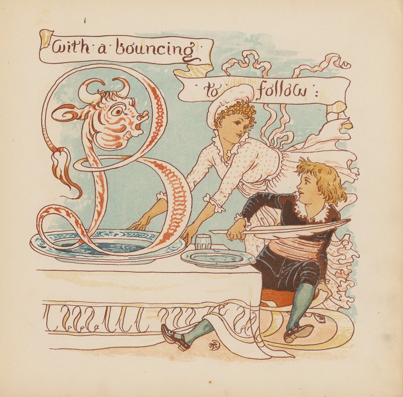 Ilustración para Pothooks and Perseverance de Walter Crane (litografía en color) de Walter (after) Crane
