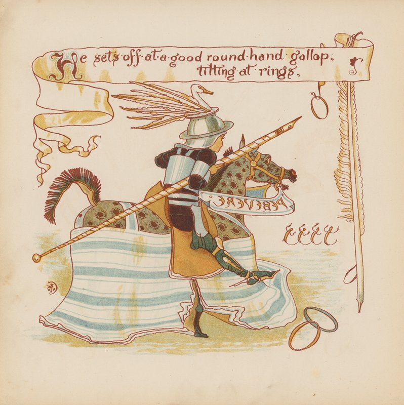 Ilustración para Pothooks and Perseverance de Walter Crane (litografía en color) de Walter (after) Crane