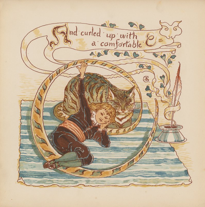 Ilustración para Pothooks and Perseverance de Walter Crane (litografía en color) de Walter (after) Crane