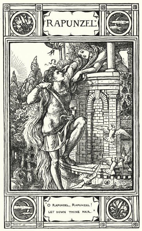 Rapunzel (grabado) de Walter (after) Crane