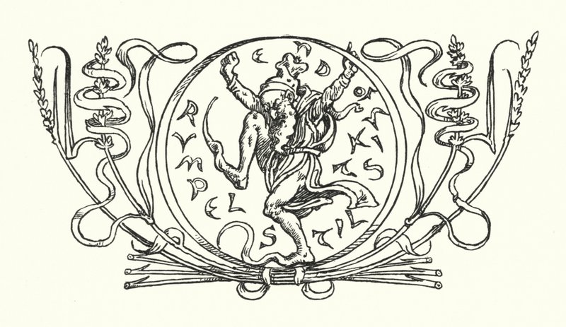 Rumpelstiltskin (grabado) de Walter (after) Crane