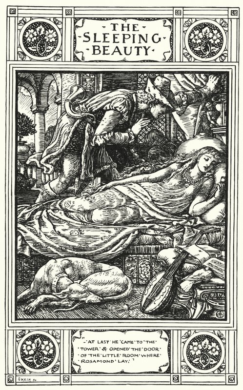 La bella durmiente de Walter (after) Crane