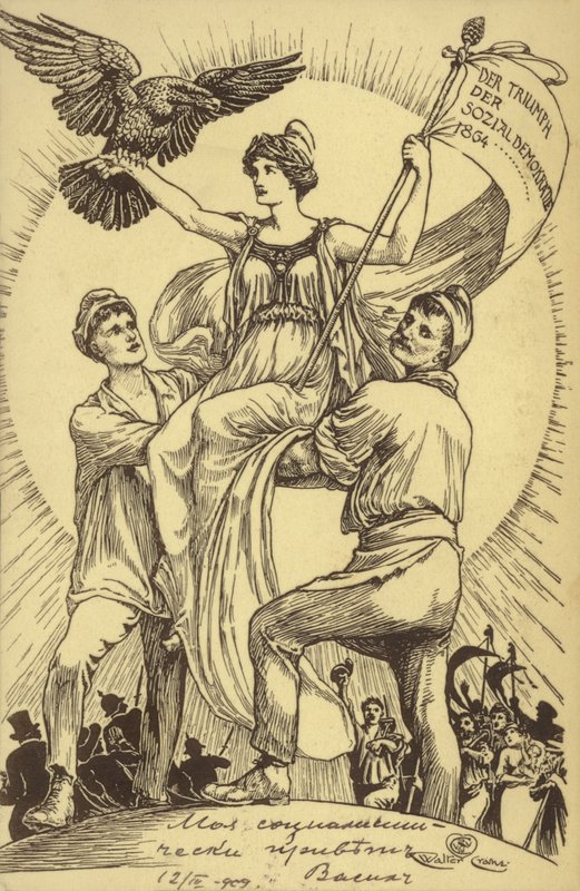 El Triunfo de la Democracia Social de Walter (after) Crane