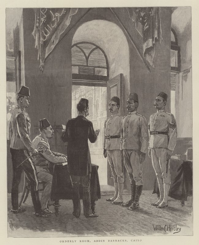 Sala de Orden, Cuarteles de Abdin, El Cairo, India de Walter Charles Horsley
