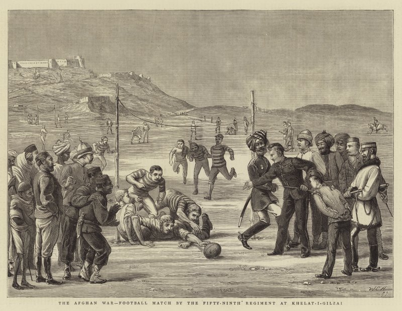 La Guerra Afgana, Partido de Fútbol del Quincuagésimo Noveno Regimiento en Khelat-i-Gilzai de Walter Charles Horsley