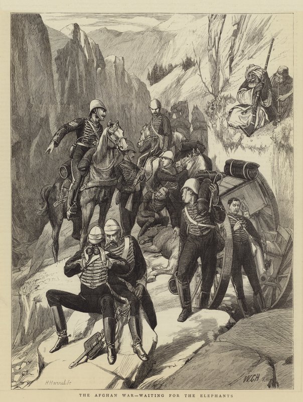 La Guerra Afgana, esperando a los elefantes de Walter Charles Horsley