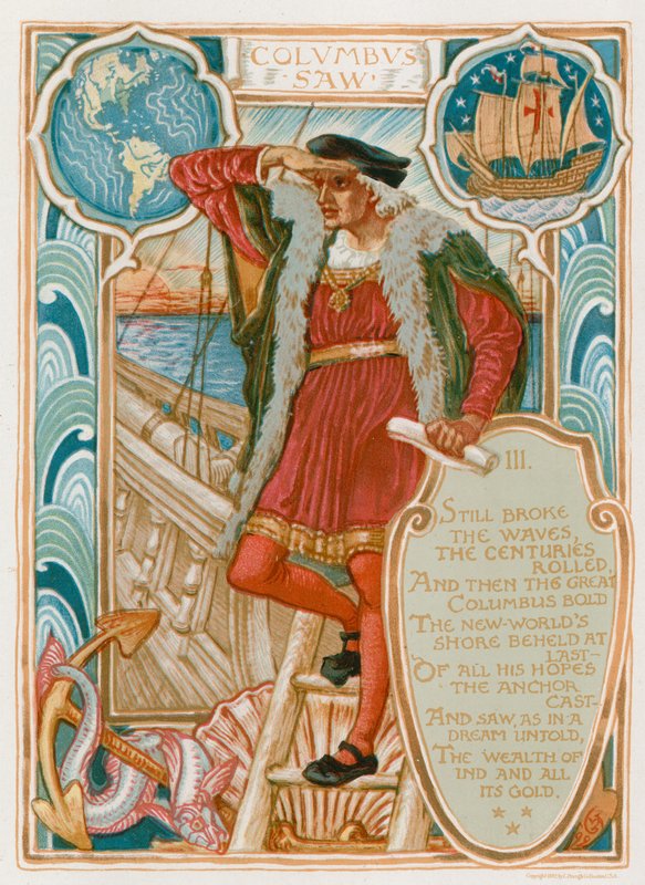 Colón vio de Walter Crane