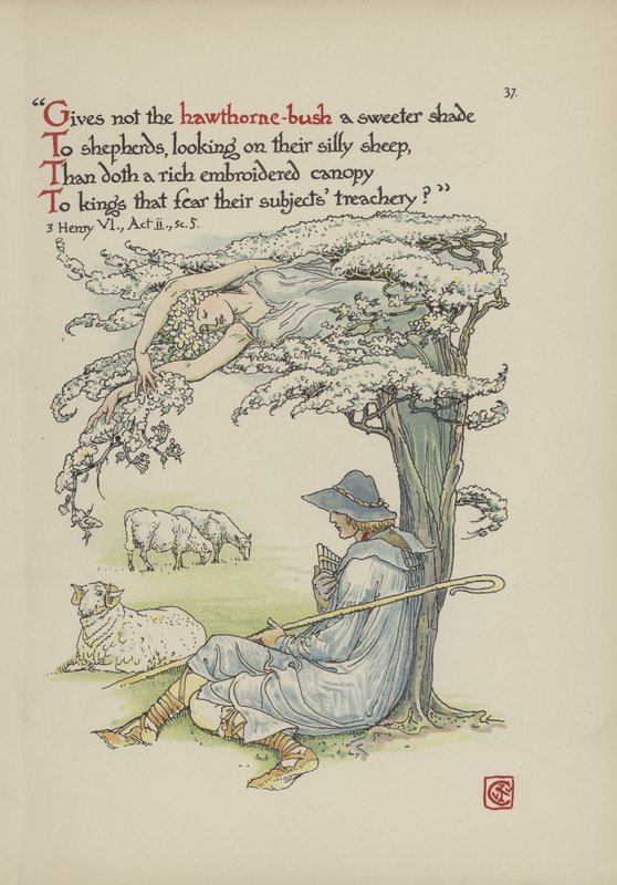 Flores del Jardín de Shakespeare de Walter Crane