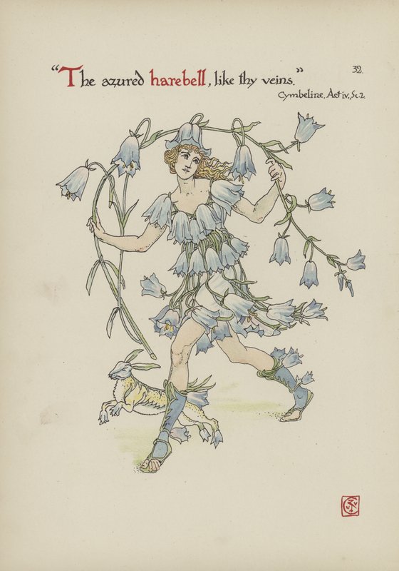 Flores del Jardín de Shakespeare de Walter Crane