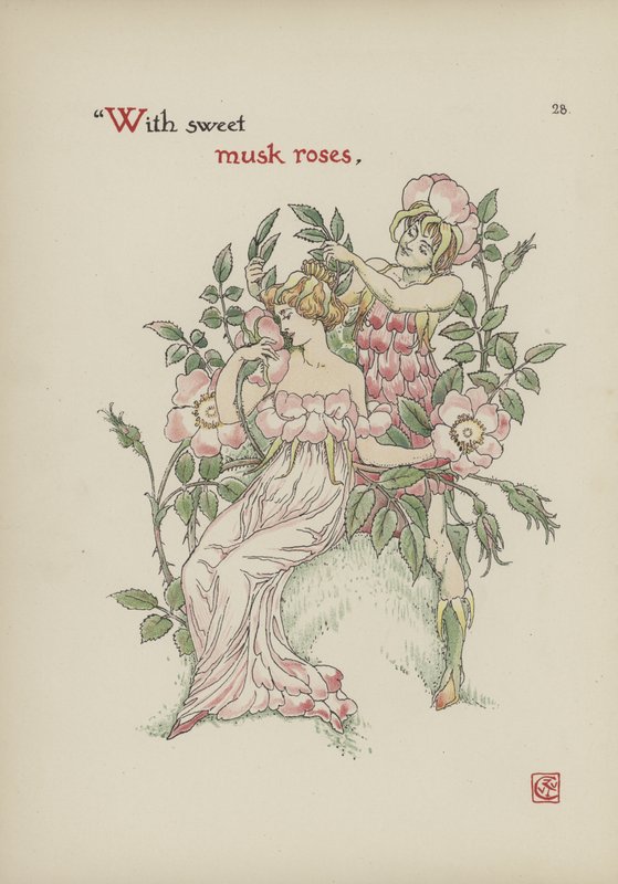 Flores del Jardín de Shakespeare de Walter Crane