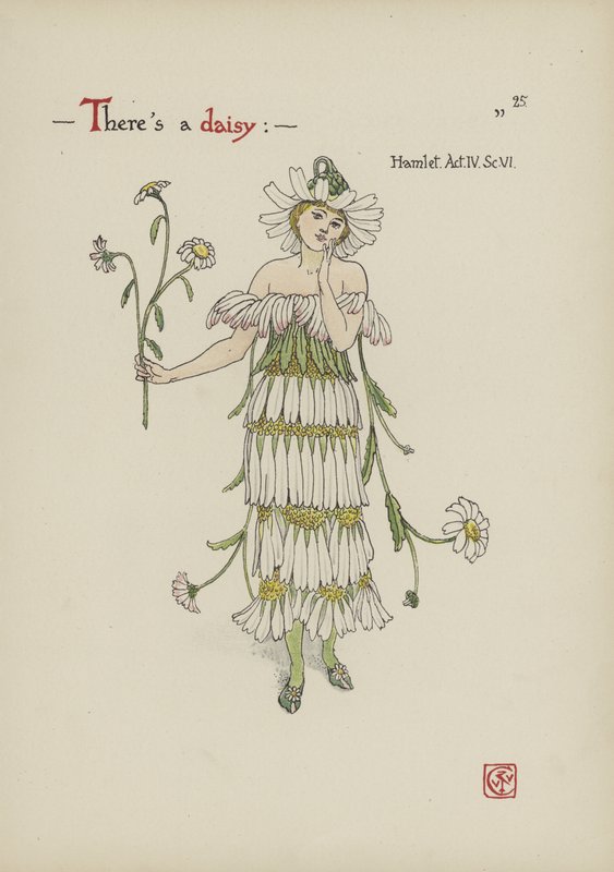 Flores del Jardín de Shakespeare de Walter Crane